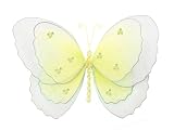 10 Yellow Multi-Layered Butterfly nylon hanging ceiling wall baby nursery room wedding decor decoration