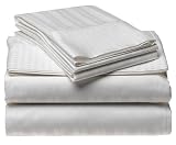 Touch of Paradise Riviera 300-Thread-Count 100% Cotton Dobby King Sheet Set, White