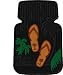 PlastiColor 001380R03 Palm Tree Flip Flop Style Universal-Fit Molded Front Floor Mat - Set of 2