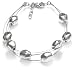 ByJoy Modern Sterling Silver Pebble Beads on 20cm Silver Thread Bracelet. DP0072