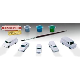 1970'S Diycast Set - 5 Cars With Paints And Brush