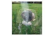 KETTLE BARBEQUE COVER ROUND WATERPROOF PE MATERIAL 75 X 56 CM EASY FIXING