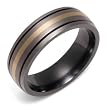 Titanium and 18k 7mm Black/Gray Band