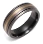 Titanium and 18k 7mm Black/Gray Band
