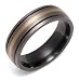 Titanium and 18k 7mm Black/Gray Band