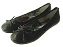 Couture Discount Ballerinas Fashion, Kroko, Schwarz (BAL32n)