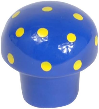 Nifty Nob 211D-37 Mushroom Cabinet Pull, Yellow Dots