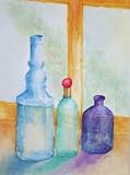 41Y6M5WNWKL. SL160  Extra 40% Off Limited Edition Fine Art Print from Original Watercolor Painting WP JMG BOTTLES