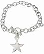 Italian Sterling Silver Star Toggle Childrens 6 inch Bracelet