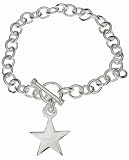 Italian Sterling Silver Star Toggle Childrens 6 inch Bracelet