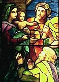 Frameable Art Card for Christmas - Adoration of the Magi in Stained Glass by Tiffany Studios