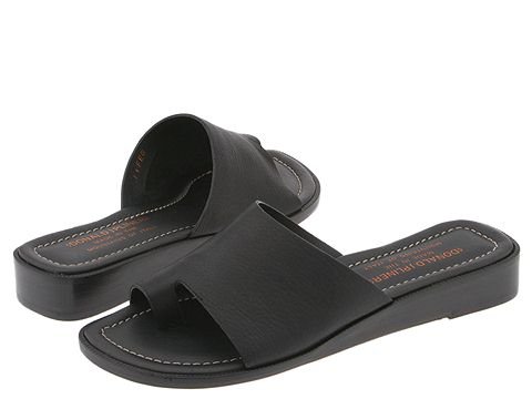 Donald J Pliner FEG Black Nappa Mule Toe Ring Sandals Picture