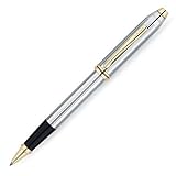 Cross Townsend, Medalist, Selectip Rolling Ball Pen, In Polished Chrome and 23 Karat Gold Plate (505)