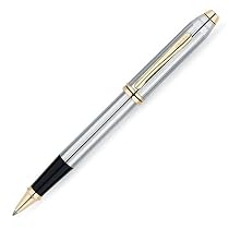 Cross Townsend Medalist Selectip Rolling Ball Pen In Polished Chrome and 23 Karat Gold Plate