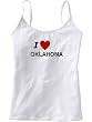 I LOVE OKLAHOMA - State Series - White Women's / Girls Camisole (Girlie / Babydoll)