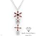 Necklace with 3.44 CTW Genuine Garnets Made of 925 Sterling silver adjustable