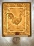 Rooster Porcelain Curved Lithophane Night Light