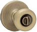 Kwikset 300T 5 CP Security Tylo Privacy Knob, Antique Brass