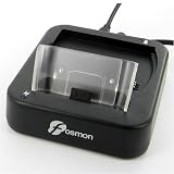 USB Sync Charge Desktop Cradle Dock for Samsung SCH-i760 Smartphone (with Battery Slot)