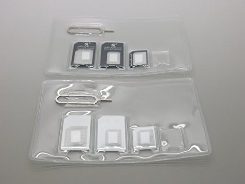 2-pack sim card storage including sim adapter kit (3 pcs) and sim release needle