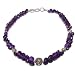 Layered Necklace Amethyst Gemstone 18.5 inches (gnklc316)
