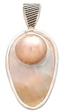 Pearl pendant, 'My Wish' 1.1 W 2.3 L