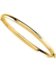 Hinged Bangle Bracelet - 4.75mm in 14k Yellow Gold