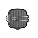 Chasseur Cast Iron Smooth Base Square Grill Pan with Wire Handle