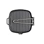 Chasseur Cast Iron Smooth Base Square Grill Pan with Wire Handle