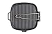 Chasseur Cast Iron Smooth Base Square Grill Pan with Wire Handle