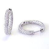 0.5 Carat 14KWG Diamond Hoop Earrings