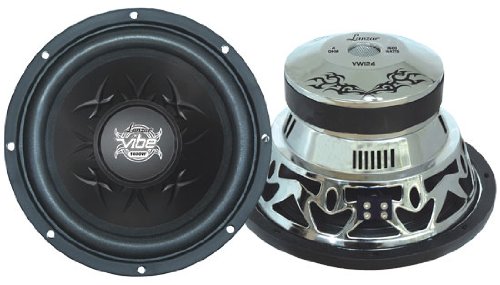 Lanzar VW104 Vibe 10-Inch 1200 Watt 4 Ohm Chrome Subwoofer