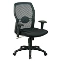 Office Star WORKSMART 599302 Screen Back Chair with Mesh Seat