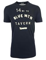 Abercrombie & Fitch Mens T-Shirt Crew Neck Navy Blue Blue Mountain
