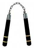 Nunchaku 8 Blk Rd Yel Bottom Str - Martial Arts - Nunchaku