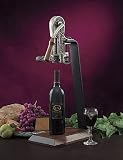 Kitchen & Housewares : Rogar Champion Wine Opener with Wood Table Stand - Antique Pewter