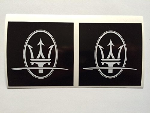 2 Maserati Square Logo Die Cut Decals