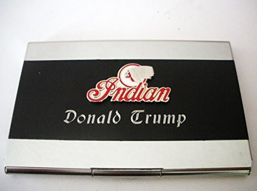 Indian Motorcycle Black Slate and Chrome Silver Business Card Case-free Engraving