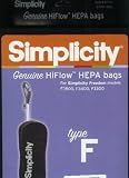 Simplicity Type F HEPA Bag (6 bags) for Freedom