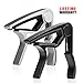 WINGO 6 String Single-handed Guitar Capo For Acoustic Electric Guitar - 2 Pack of Black and Silver