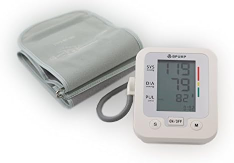 Pump Medical Upper Arm Fully Automatic Blood Pressure Monitor - Memory, IHB, WHO - Model: BF1112 (White/Grey)