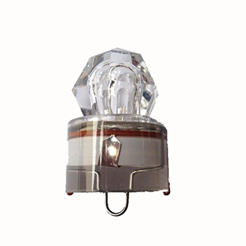 Perman Water Activated Deep Drop Underwater Diamond LED Fishing Flashing Light Bait Lure Squid (White )