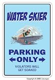 WATER SKIER ~Sign~ parking skiing waterskier boat gift