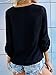 Persun Women's V-neck Lace Up Front Split Side Plain Blouse Top