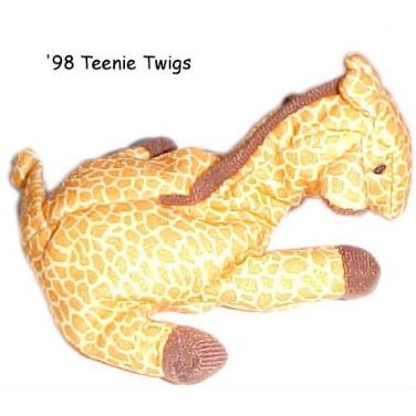 1998 McDonalds Happy Meal Toy Ty Teenie Beanie Babies #3 TWIGS THE GIRAFFE Plush Collectible