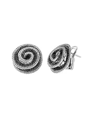 Effy Jewlery Jardin Bloom Black and White Diamond Earrings, 2.45 TCW