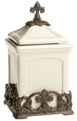 Arthur Court Fleur-De-Lis Tuscan 12-Inch Canister