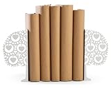 Heart Tree Bookends By Bay Area Housewares - Decorative Powder Coated White Metal Bookends to Organize Books, Movies, DVDs, or Games
