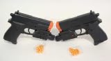 Lot of 2 New Airsoft Pistol Guns w Red Dot Laser & BBs
