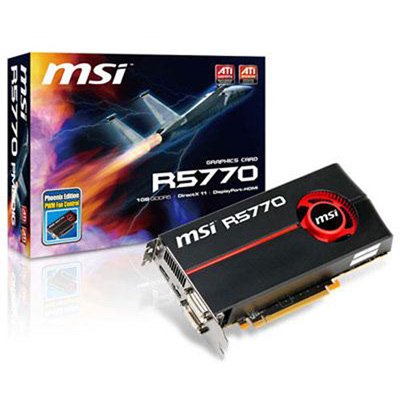 MSI ATI Radeon HD5770 1 GB DDR5 DVI/HDMI/DisplayPort PCI-Express Video Card R5770-PMD1G